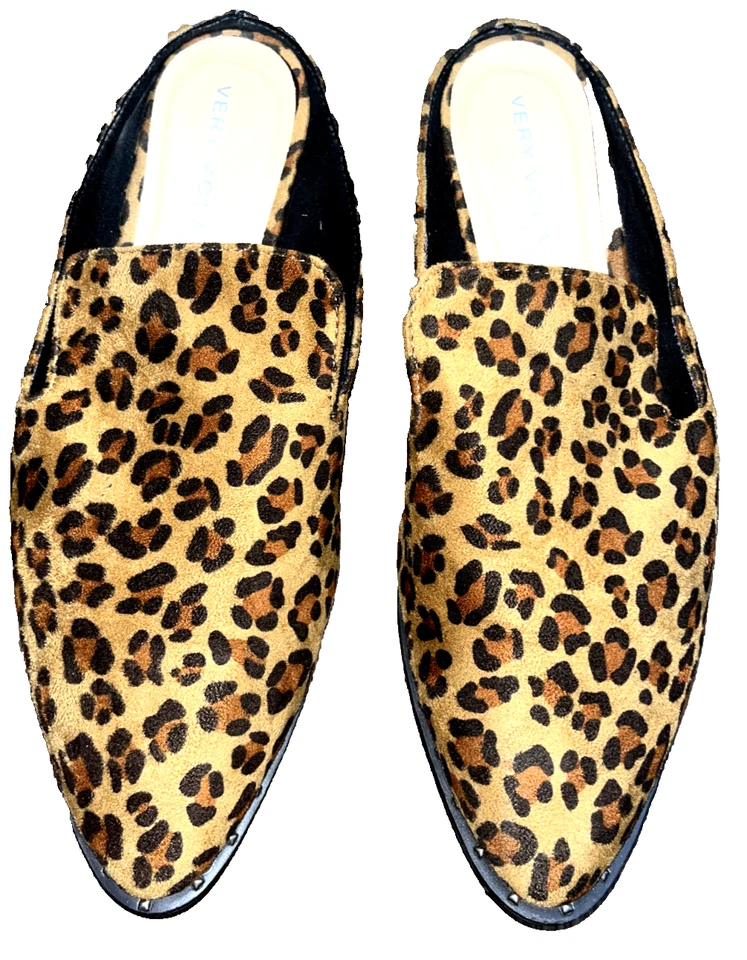 Women's Mules Leopard Print Very Volatile Animal Print Slip On Slides SZ 8 - Imagem 2 de 4