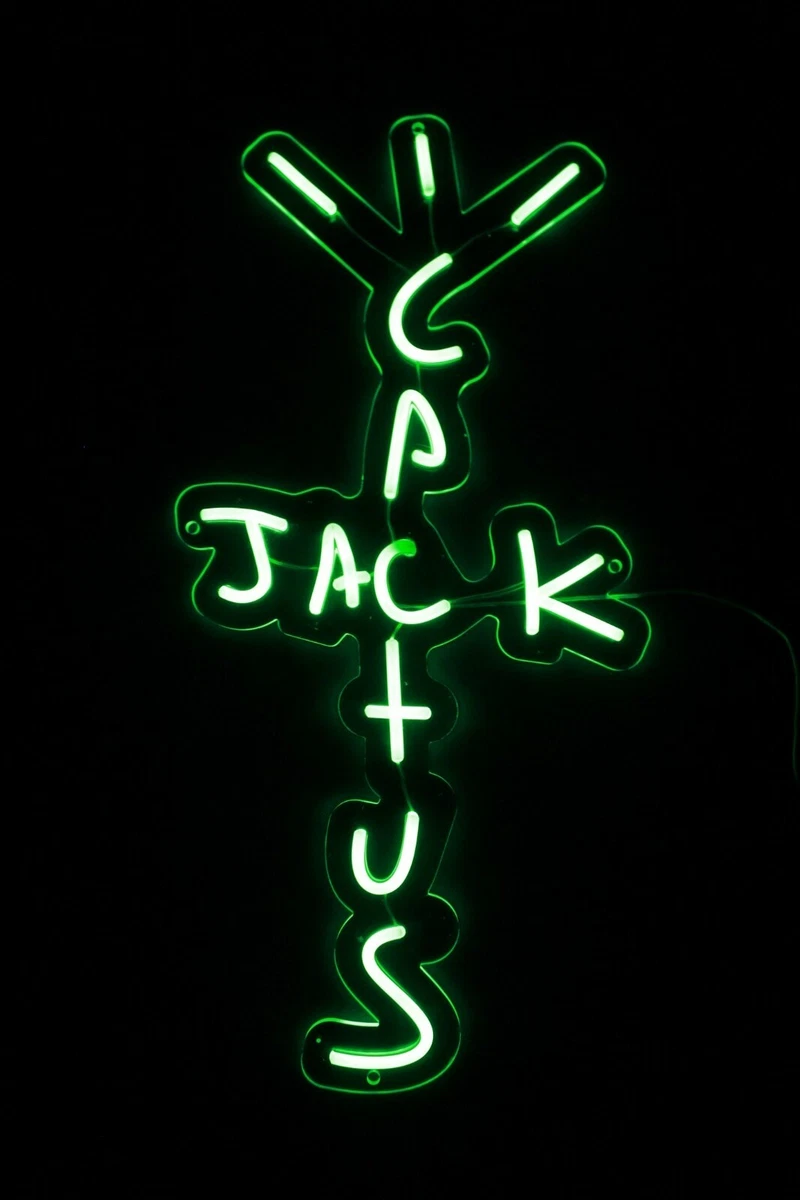 Flo Neon Cactus Jack By Travis Scott LED Neon Light Sign for Room Wall 75 cm