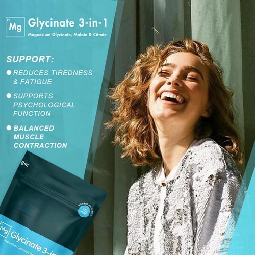 Magnesium Glycinate 3-in-1 Complex,-1800mg Magnesium'Supplements/High-Absorption - Picture 4 of 10