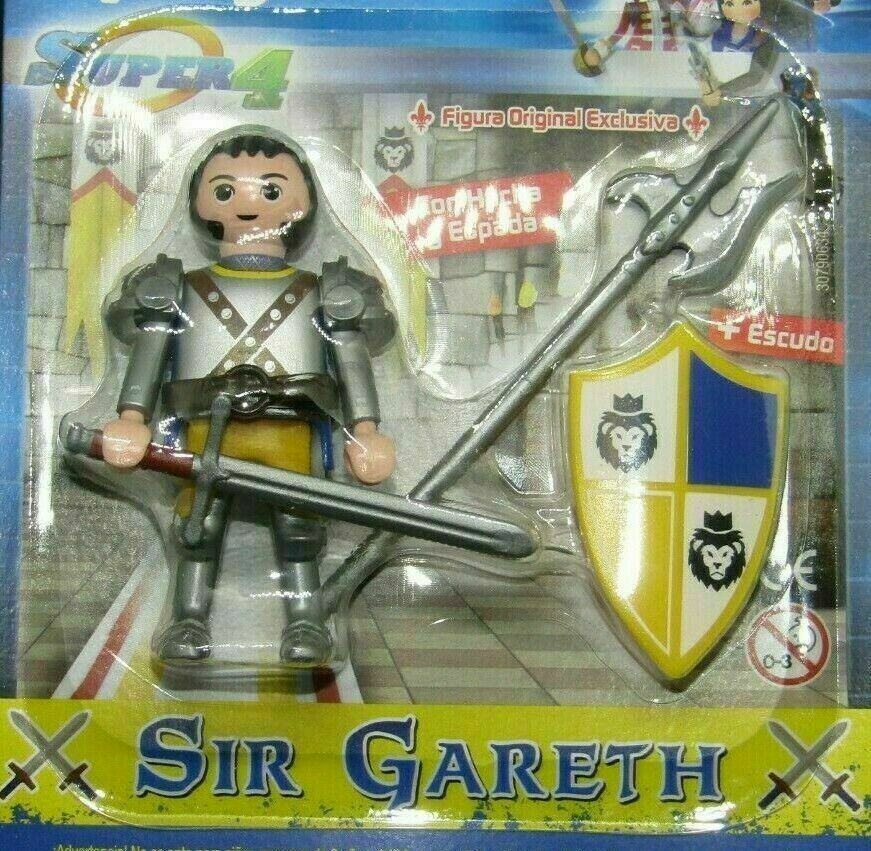 Figurine Playmobil Chevalier Sir Gareth Au Lion - Pièce Détachée Pour Château Fort - Occasion