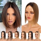 Best Topper 100% Remy Hair Topper With Bangs Clip In Human Hair Extension Toupee