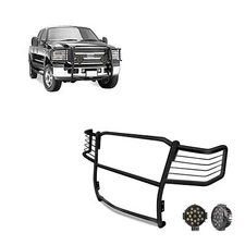 Black Horse 17FB23MA-PLB Black Grille Guard w/LED Ford F250/F350/F450/F550 SD