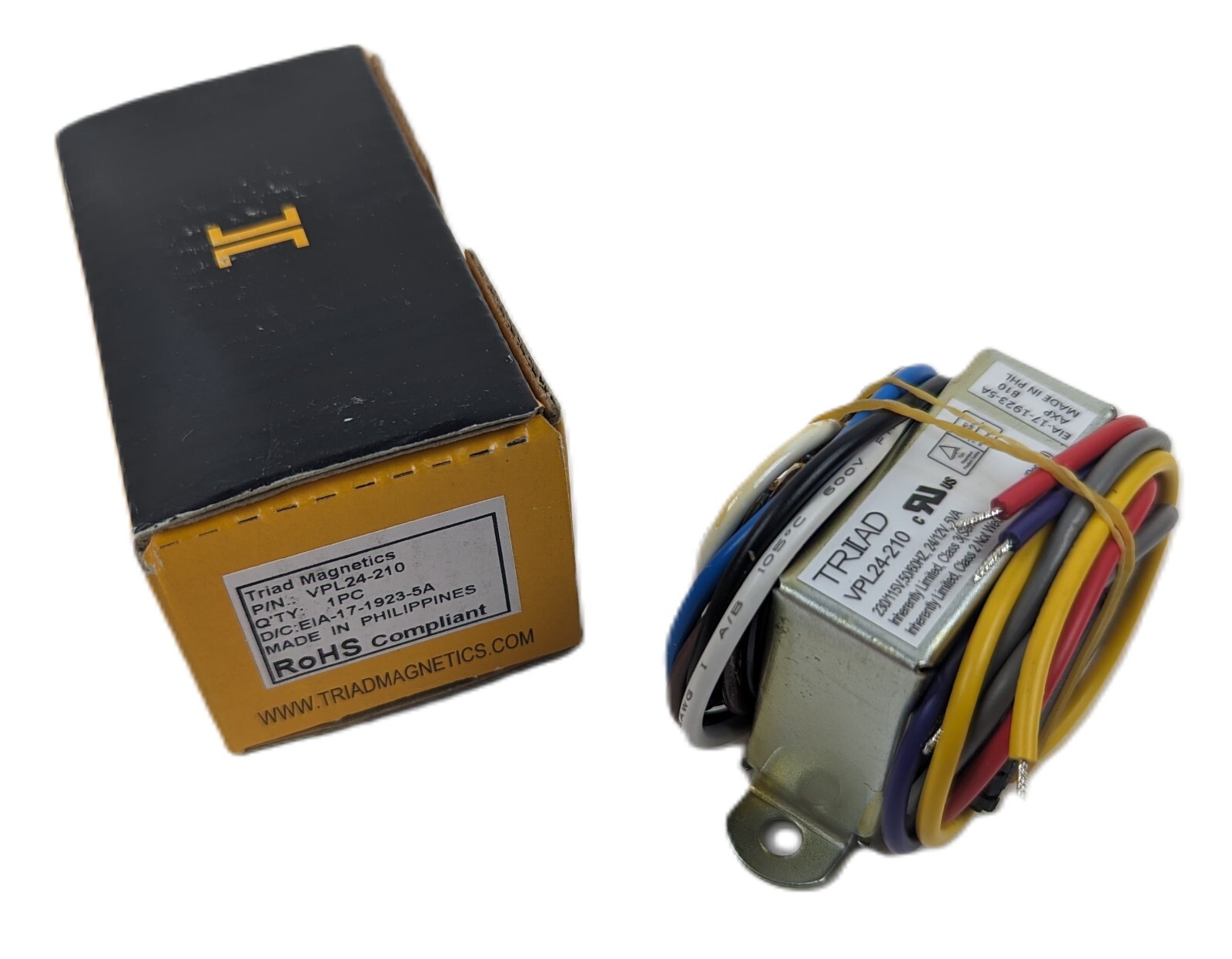 Triad VPL24210 Transformer 230/115Vac In 24/12Vac Out 5VA 50