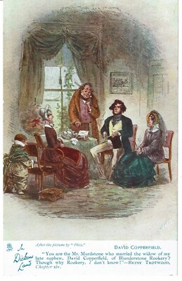 Vintage c1920 Tuck Oilette David Copperfield litho postcard Dickens Land  #6047