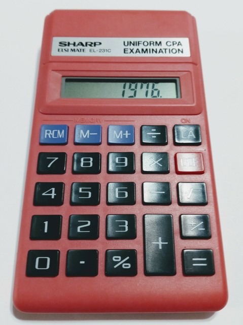 sharp pink calculator