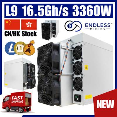 Bitmain Antminer L9 16.5Gh/s 3360W   Input 220-277V AC NEW | Endless Mining