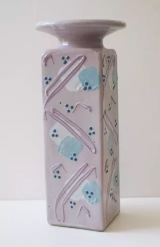 Vintage Cunningham Pottery textured vase, signed
