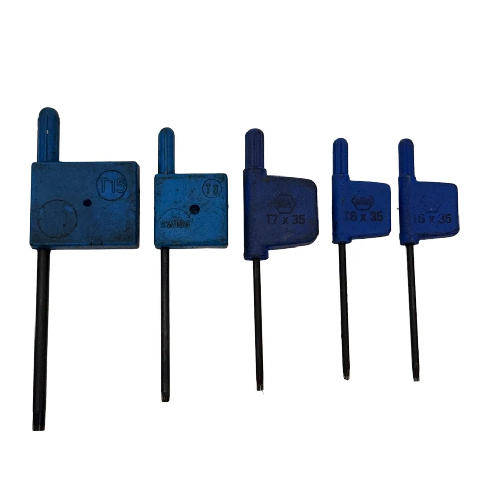 Lot of 5 T15 , T8 Swiss , Wiha T7 and 2 Pieces Wiha T6 L-Type Torx Wrenches - Image 2 of 4