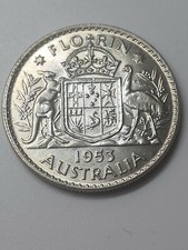 Australian 1953 FLORIN CH UNC