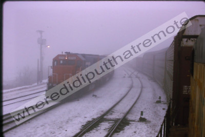 Original Slide Grand Trunk Western GTW 5713 EMD GP38-2 Proviso ILL 11-95 (JW) (E