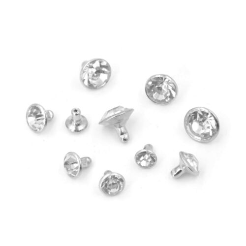100sets Crystal Rhinestone Rivets for Leather Crafts DIY Decoration Accessories - Picture 2 of 5