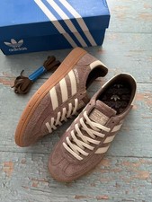 adidas Handball Spezial Men's Suede Trainers Brown/White UK 7 New Box