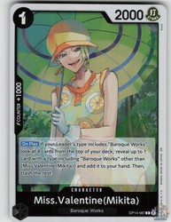 Miss.Valentine (Mikita) OP14-087 The Azure Sea's Seven One Piece TCG Rare Foil