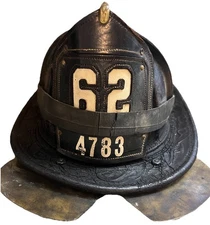 Vintage Cairns Leather Fire Helmet 7 1/4 62 4783 Read