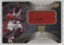 2007-08 Exquisite Collection Scripted Swatches 15/15 Ben Gordon #SS-BG Auto 1m9a