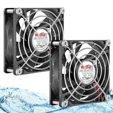 Wathai IP67 Waterproof 80mm x 25mm 12V Cooling DC Fan for RV Fridge 80x25mm 