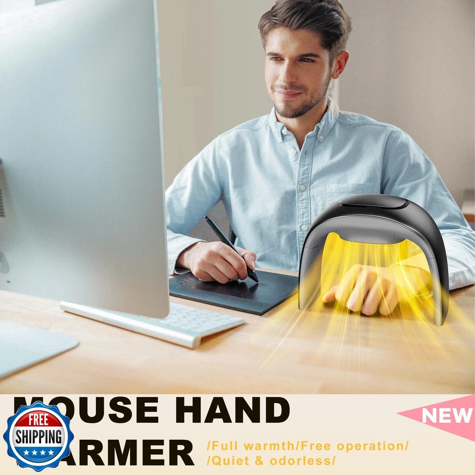 Nauttxon Desk Mouse Pad Hand Warmer Super Quiet, 110v 100w Heated Mouse Pad H - Image 2 of 4