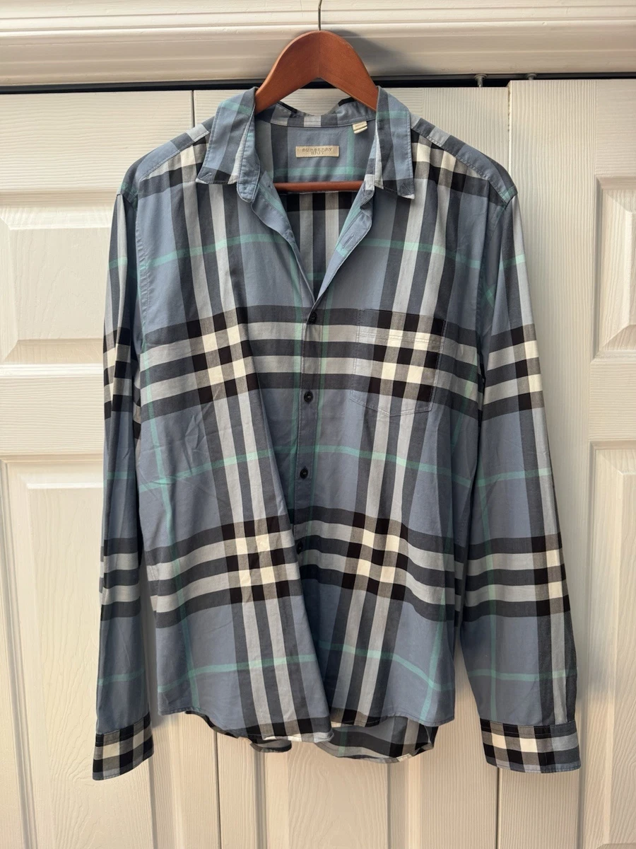 Las mejores ofertas en Camisas de manga larga Burberry azul para