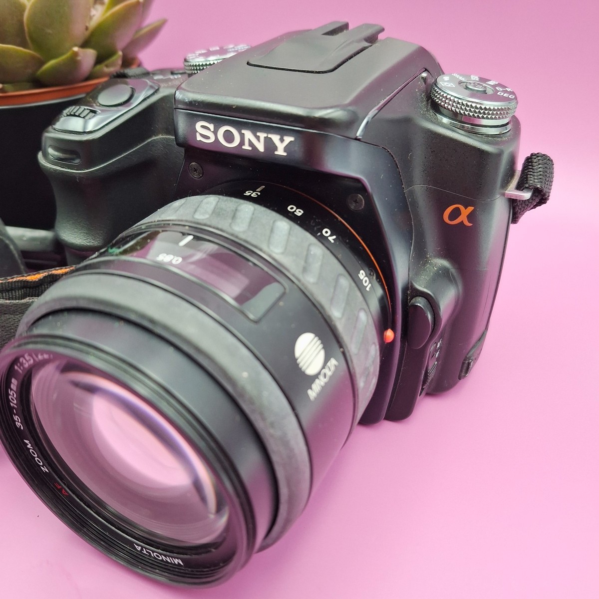 Sony Alpha DSLR A100 w/ Minolta 35-105mm 1:3.5 (22)-4.5 AF Zoom