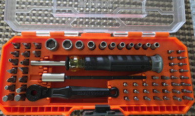New Klein Tools 32787 Precision Ratchet and Driver System, 64-Piece 60 Bits 
