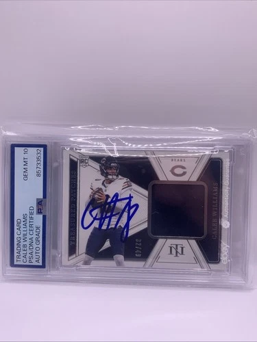 2024 Panini National Treasures - Treasured Patches Caleb Williams /49 Auto Psa