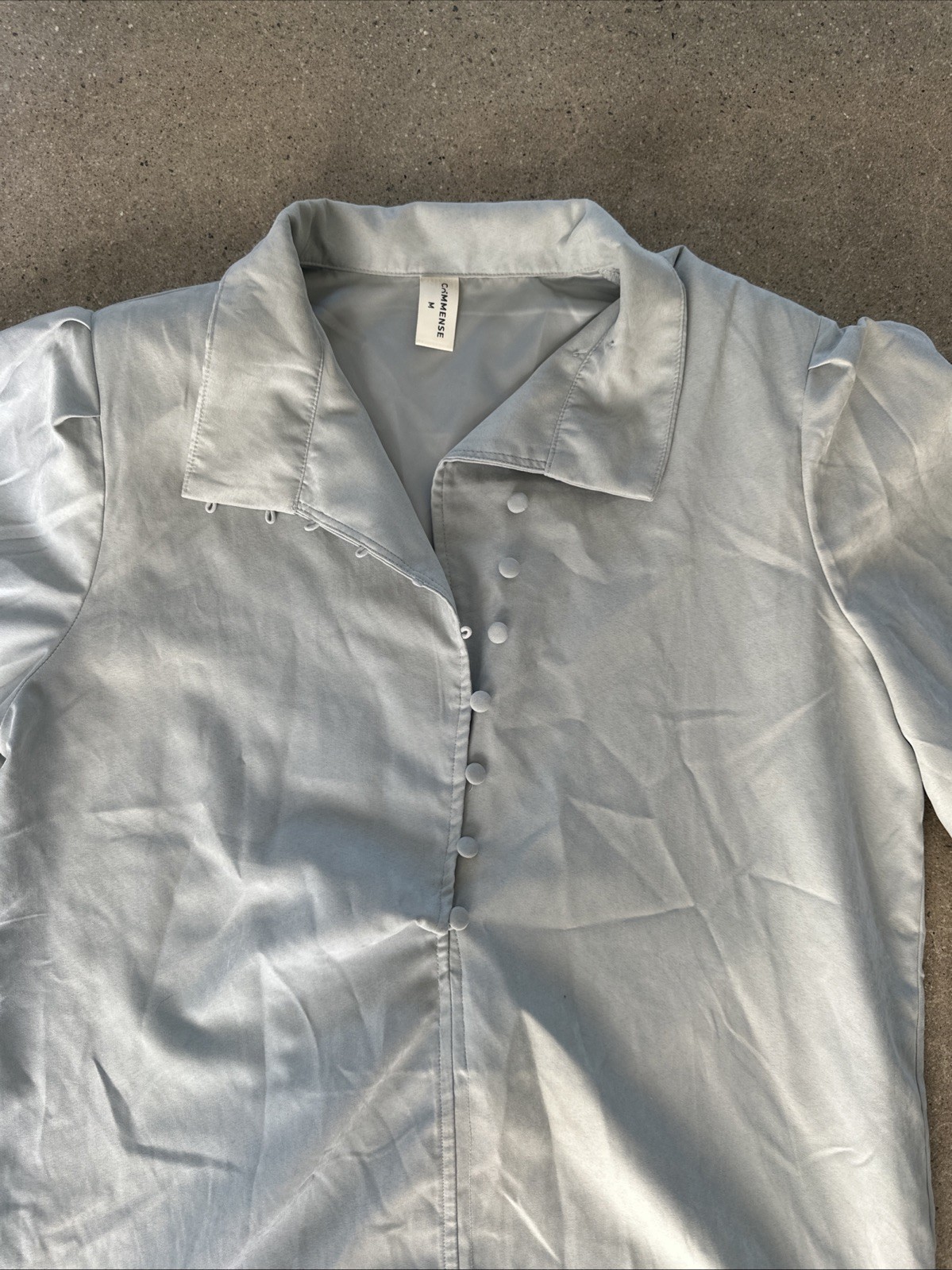 Commense Polyester Blouse With Padded Sleeves In … - image 2