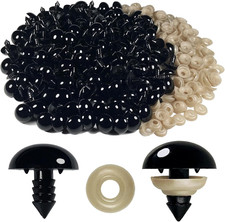 320Pcs 18mm Safety Eyes and Washers 18 mm Safety Eyes for Crocheting Black Big C