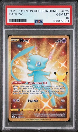2021 POKEMON CELEBRATIONS #025 FULL ART/MEW PSA 10