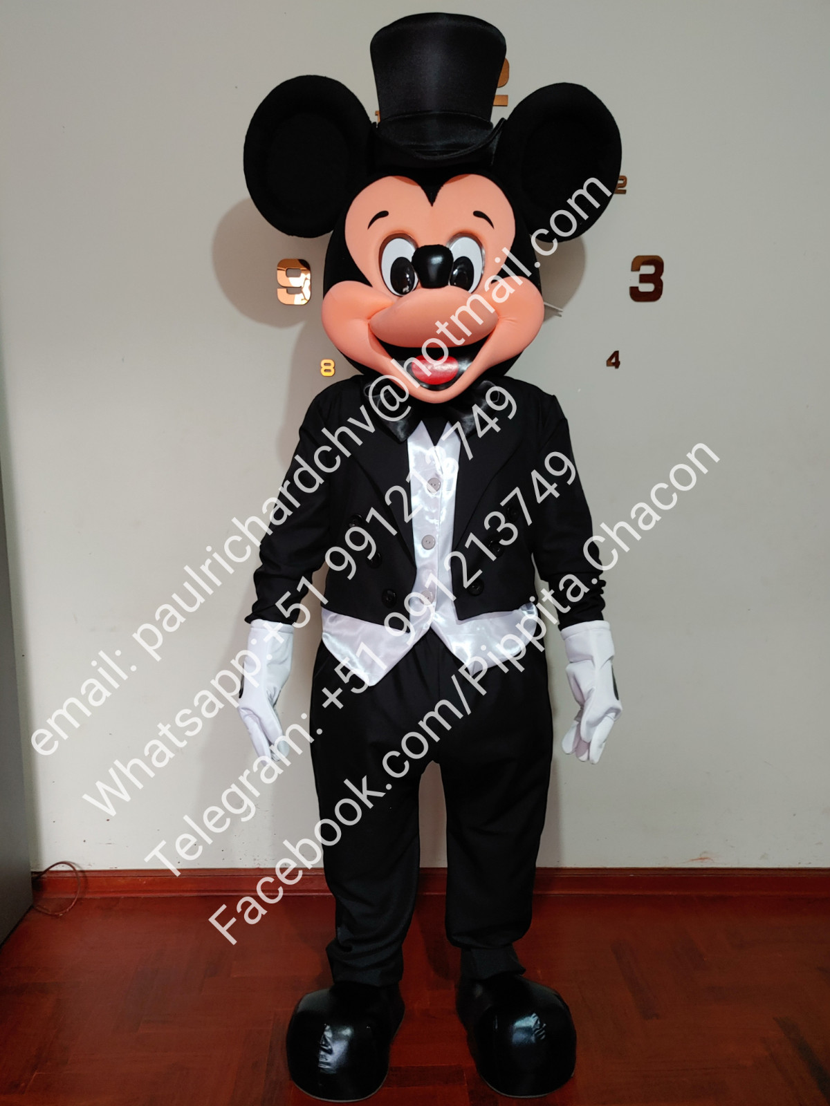 disfraz (disfraz de botargas mascota) HERMOSO MICKEY NOVIO, TRAJE ADULTO