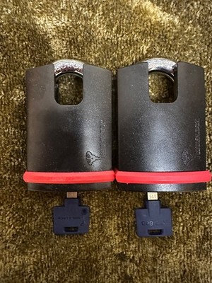 2x Mul T Lock NE14 Vorhängeschlösser gleichschließend interaktiv + 2 Schlüssel Assa Abloy