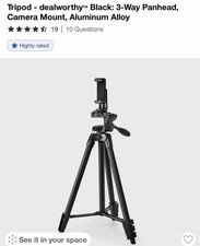 Deal Worthy Adjustable Phone Camera Tripod, Portable Metal Travel Stand