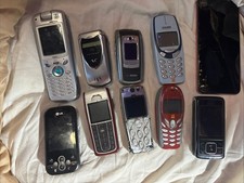 Job Lot 10 Mobile Phones Old Retro