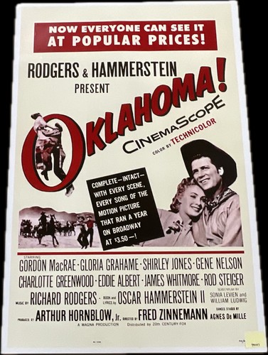 OKLAHOMA Movie POSTER 27x40 Gordon MacRae Shirley Jones Steiger Reproduction #2