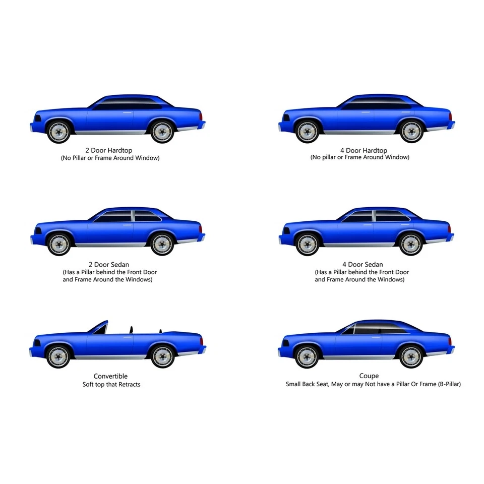 Kit de fieltro barrido ventana izquierda y derecha para Chevrolet Monte Carlo 1981-1988 Foto 4 de 4