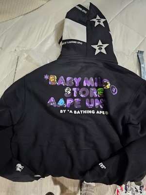 Super Rare Bathing Ape Baby Milo Zip Up Hoodie Size M Fits Large