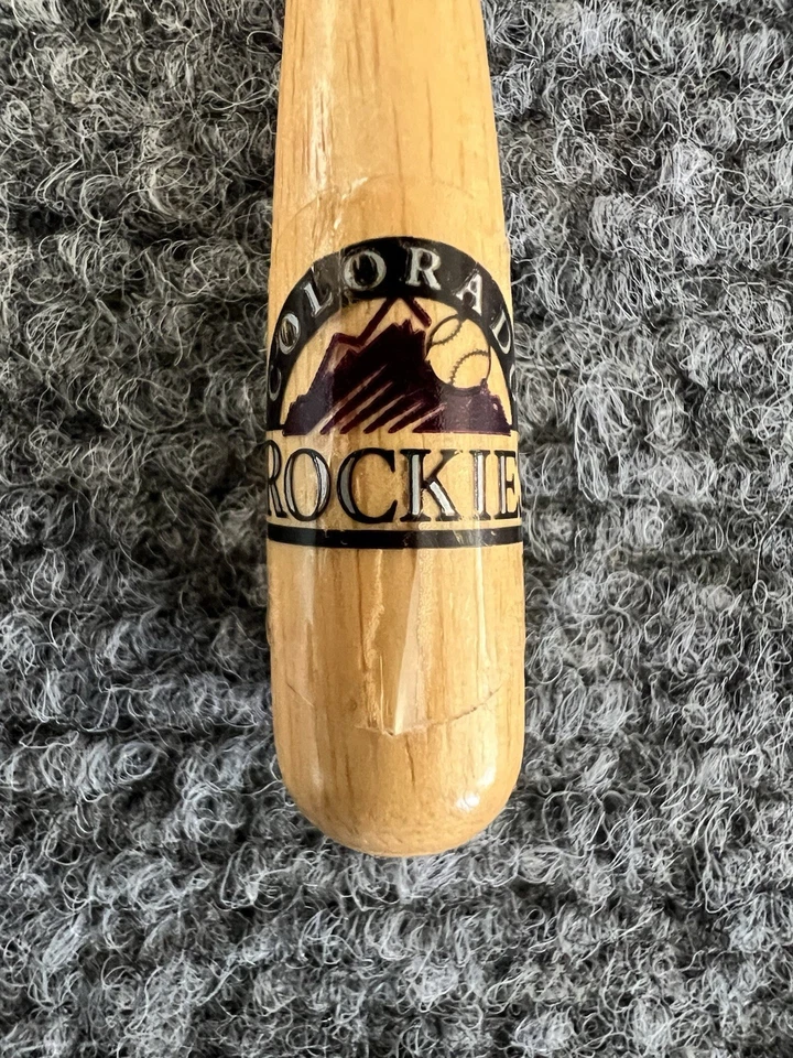 Colorado Rockies VTG 1990s Key Ring Wooden Baseball Bat MLB Baseball Souvenir  - Image 3 of 4