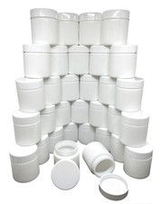 3oz Child Resistant White Glass Jars For One Eighth or 3.5g Flower 32 Pack