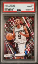 2023 PANINI PHOENIX MAROON ICE #203 TONY PARKER 184/275 PSA 10