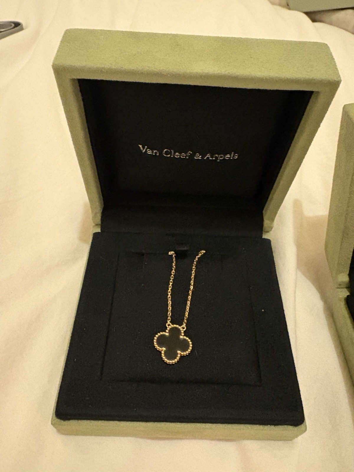 Van Cleef and Arpels Alhambra Necklace gold onyx 