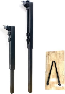 Adjustable Folding Table Legs 25-34'' Heavy Duty Metal Set of 2 Sturdy & Foldable