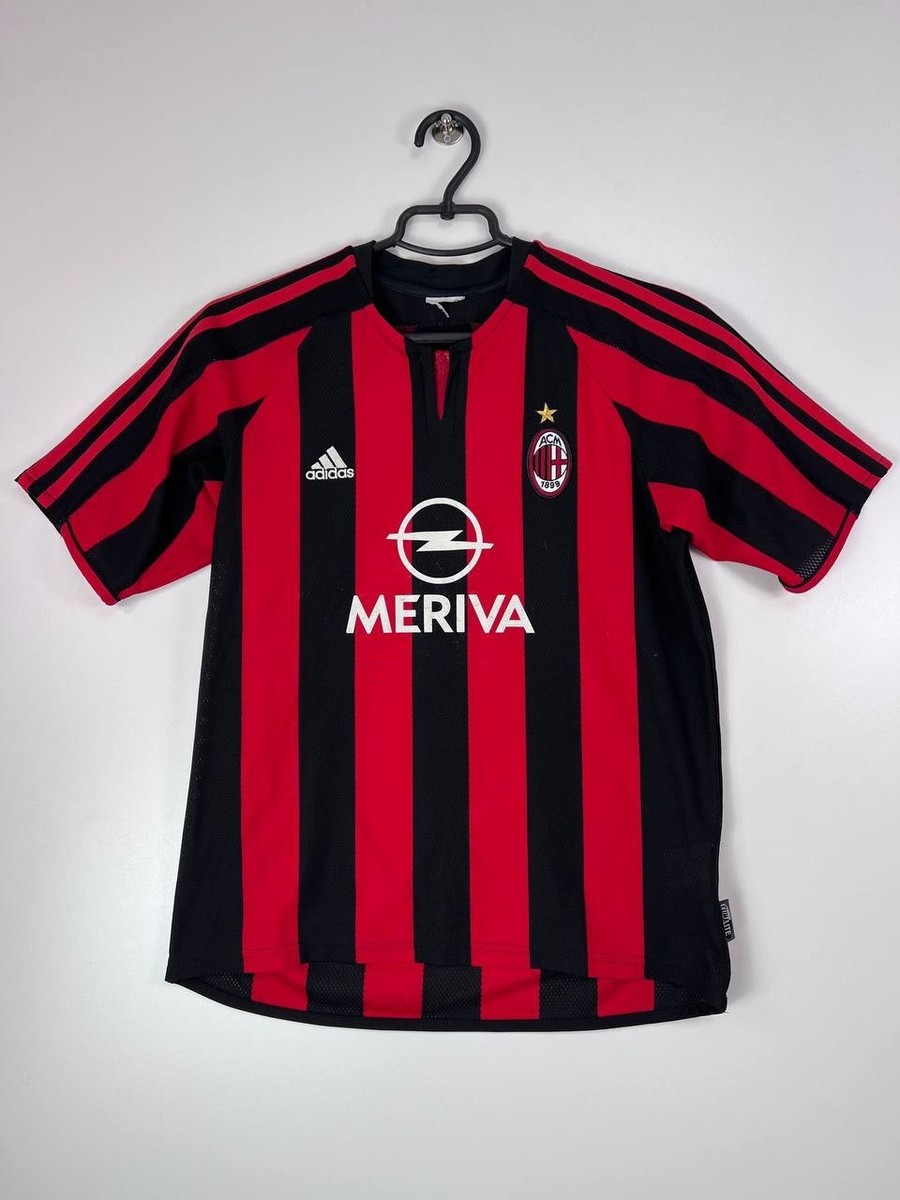 Ac Milan Home Football Shirt Adidas Meriva Sponsor Maldini #3 Size