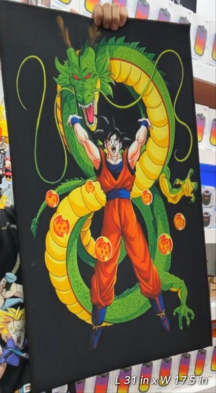 DRAGON BALL Z DBZ Goku Shemron Custom Flat/Not Fluffy Detailed Area Rug