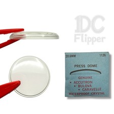 Bulova 11AFC Watch Crystal 1126 28.6mm Press Dome NOS Read 