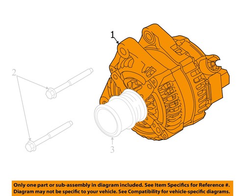 2018 Ford Focus Alternator 1.0L VIN E Used 86000 Miles OEM 2645723 - Picture 3 of 14