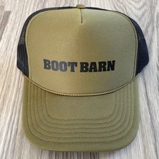 Boot Barn Trucker Hat Green Black Otto Mesh Snapback Western Cowboy