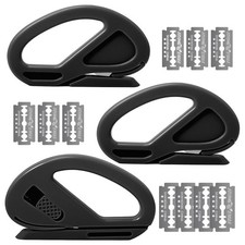 3 Pack Wrapping Paper Cutter  10 Replaceable Blades, Safety Sliding Gift Wra...