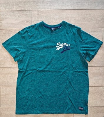 Superdry T-Shirt Herren Oberteil Sportshirt Grün Gr. XXL Baumwolle wie neu 