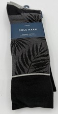 Cole Haan Men's 3-Pack Three Pairs Socks Palm Leaf Crew Size 7-12 New