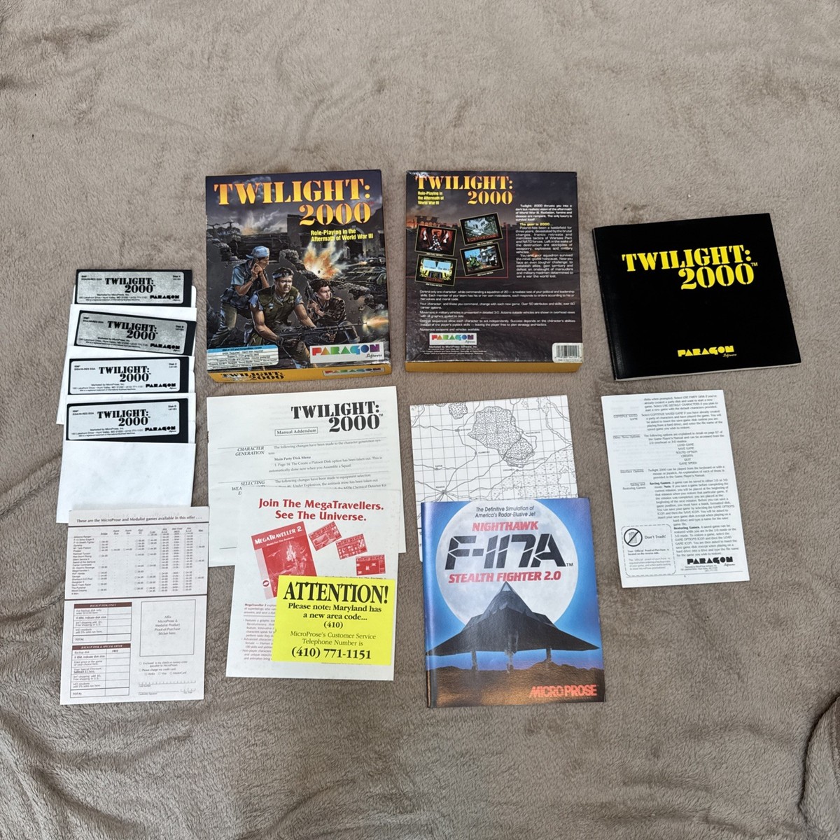 Twilight: 2000 - RPG IBM 5.25 Floppy Disks PC War Game 1991 CIB