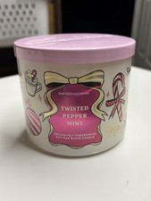 BATH BODY WORKS TWISTED PEPPERMINT 3-WICK CANDLE 14.5 OZ NEW